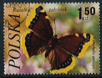 Pologne - oblitr - papillon
