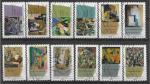 2012 FRANCE Adhesif 699-710 oblitrs, tableaux, Picasso,  complte