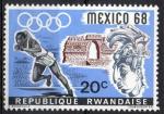 RWANDA N 243 *(nsg) Y&T 1968 Jeux Olympiques de Mexico (course  pied)