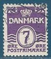Danemark N211 7o violet oblitr