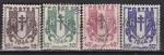 FRANCE 1945 YT N 670/673 OBL COTE 0.80 CHAINES BRISEES