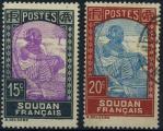 France, Soudan : n 65 et 66 oblitr (anne 1931)