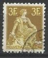 Suisse 1907; Y&T n 127; 3F bistre & jaune, Helvetia