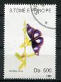 Timbre S. TOME THOME & PRINCIPE 1993 Obl N 1153  Y&T Papillons