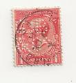 Un penny timbre frais de port revenus King George V 1 penny rouge  OBLITERE RARE