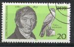RDA 1980; Y&T n 2158; 20p, oiseau, faucon Naumanni, et JF. Naumann