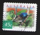 Australie 2001 Oblitration ronde Oiseau Variegated Fairy Wren Mrion de Lambert