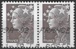 FRANCE - 2008 - Yt n 4227 - Ob - Marianne de Beaujard 0,05  bistre noir ; pair