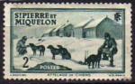 St-Pierre & Miquelon 1938 - Attelage avec chiens de traneau, NeufSC - YT 167 **