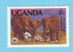 OUGANDA WWF ELEPHANTS 1983 / MNH**