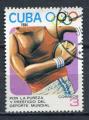 Timbre  CUBA  1984  Obl  N  2560   Y&T    Sports    Disque