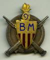 Insigne infanterie , 9 Bon. de Mitrailleurs ( cu dor )