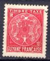 Timbre Colonies Franaises de GUYANNE Taxe 1947 Obl  N 22  Y&T