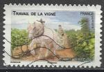 France 2013; Y&T n aa822; lettre verte 20g, carnet chevaux, Travail de la vigne