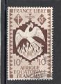 Timbre Colonies Franaises / 1940 France Libre / Afrique Equatoriale / Y&T N153