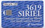 Tlcarte 120 Units n F515 France 10/94 - 3619 Siriel, SO5