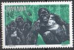 RWANDA N 1118 *(char) Y&T 1983 Faune (gorilles)