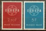 BELGIQUE N1111/1112* (europa 1959) - COTE 3.00 