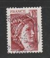 France timbre n1965 oblitr anne 1977 Sabine de Gandon (paire horizontale)