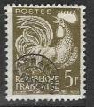 France   - 1953  -  YT   n  107  oblitr ,