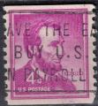 Etats Unis 1958 Oblitr Used Abraham Lincoln Prsident rouge violet SU