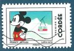 N1590 Mickey & la France - premier de corde oblitr