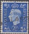 GRANDE BRETAGNE - 1937/47 - Yt n 213 - Ob - George VI 2,1/2p outremer ; king