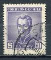 Timbre  CHILI  1956 - 58    Obl  N  262    Y&T    Personnage
