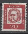 ALLEMAGNE FEDERALE N 225 o Y&T 1961-1964 Johann Sebastian Bach