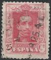 Espagne - 1922/30 - Yt n 279A - Ob - Alphonse XII 0,25c rouge