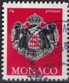 Monaco 2014 rond dat Coat of Armes Blason Armoiries rouge vif prioritaire SU