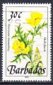BARBADE - 1989 - Fleur -  Yvert 857 oblitr