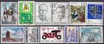 BELGIQUE 11 timbres oblitrs de 1971 