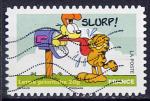 Timbre AA oblitr n 197(Yvert) France 2008 - Le chat Garfield, Slurp !