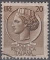 Italie - 1955/60 - Yt n 715 - Ob - Srie courante monnaie syracusaine 20 lires