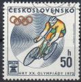 TCHECOSLOVAQUIE N° 1911 o Y&T 1972 Jeux Olympique de Munich (Cyclisme)