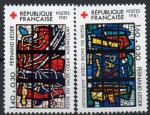FRANCE N 2175 et 2176 ** Y&T 1981 AU profit de la croix rouge