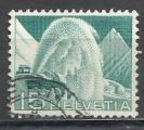 Suisse 1949; Y&T n 484; 15c vert-bleu, chasse neige des PTT