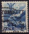 Italie/Italy 1947-48 - Trieste Libre zne A, YT 498 (15) surch. AMG-FTT 1 ligne