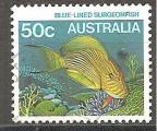 Australie YT n 868 Blue-lined surgeonfish oblitr