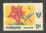 Malaysia - Sarawak - Scott 252   flower / fleur