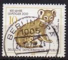 ALLEMAGNE (RDA) N 1991 o Y&T 1978 Centenaire du zoo de Leipzig (Panthera leo)