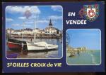 CPM  SAINT GILLES CROIX DE VIE  Le Port et la Plage