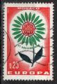 Monaco 1964; Y&T n 652; 0,25F Europa, rouge,vert-noir &vert