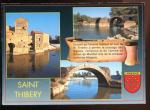 CPM 34 SAINT THIBERY Multi vues Le Pont romain et le vieux Moulin
