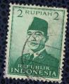 Indonsie 1951 Oblitr Used Prsident Sukarno 2 rupiah SU
