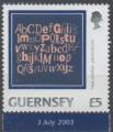 Guernesey 2003 - Alphabet/timbre, impression thermochromique - YT 993/SG 1008 **