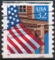 -U.A./U.S.A. 1996 - Drapeau & porche/Flag & porch, roul. - YT 2523/Sc 2915A 