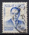 Maroc - Y.T. 441B - Roi Hassan II, 0.60d - oblitr - anne 1962