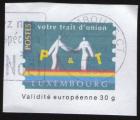 Luxembourg fragment d'enveloppe pret  poster Postes votre trait d'union